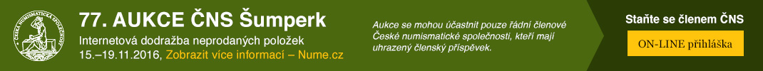 ČNS Šumperk, 77. aukce - INTERNETOVÁ DODRAŽBA