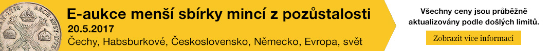 E-aukce menší sbírky mincí z pozůstalosti