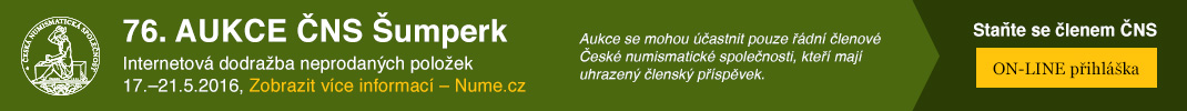 ČNS Šumperk, 76. aukce - INTERNETOVÁ DODRAŽBA