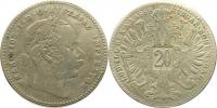 20 kr. 1868 b.zn. - jiný kov (bílý kov