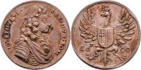 Medailka na korunovaci v Augsburgu 26.1.1690 -