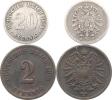 20 Pfennig 1875 D; +2 Pfennig 1876 C        2 ks