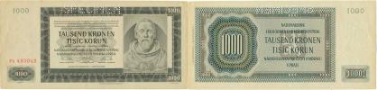 1000 K 1942 sér. Fb    II. vydání   SPECIMEN    Baj. 39a;  Hej. 3