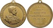 Knopp - medailka na návštěvu prince v Budapešťi 1885