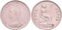 4 Pence 1888 - sedící Britania
