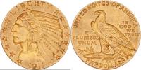 5 Dolar 1911 - hlava indiána