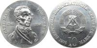 10 M 1976 - Carl Maria von Weber        KM 62    Ag 500  17 g