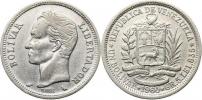 1 Bolivar 1960         KM 37a     "R"    Ag 835  5 g