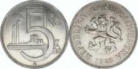 5 Kč 1928  var. B - velká vlnovka na hraně