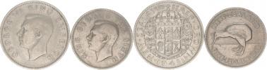 1 Florin 1948; +1/2 Crown 1941 KG           KM 10.1