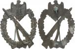Útočný pěchotný odznak "Infanterie-Sturmabzeichen"   patin. bronz48x63 mm   zn. ražebny AS v trojúhelníku          Hartung 72;Nim. 3891     orig. spona_nález. patina