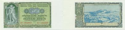 50 Kčs 1953  sér. HK    neperf.   Baj. 91b;  Hejz. 94 b1_tém.