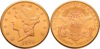 20 Dolar 1896 S - hlava Liberty