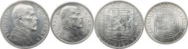 10 Kč 1928; +20 Kč 1937 obě T.G. Masaryk       2 ks