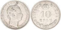 10 kr. 1859 V         "R"_slabě raž. minc. zn.