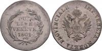 2 Lira 1801 - pro Benátky - dobře patrné stopy