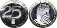 25 Lirot 5737 /1977 AD/ - bratrství v hlavním městě     KM 88