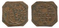 1 Heller 1788 - klipa