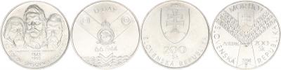 200 Sk 1993 - 150 let spisovné slovenštiny200 Sk 1994 - Normandie        2 ks