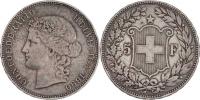 5 Frank 1890 B - hlava Helvetie