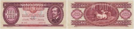 100 Forint 1947 - MINTA (bankovní vzor)