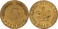 5 Pfennig 1949 F - Bank Deutscher Länder KM 102