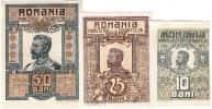 Rumunsko, 10, 25, 50 Bani 1917