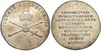 Střední žeton ke korunovaci na římského císaře ve Frankfurtu n. M. 9.10.1790. Ag 24 mm