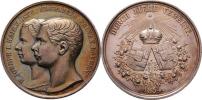 Sebald a Drentwett - AR svatební medaile 24.4.1854 -