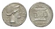 L. Scribonius Libo.  Denarius circa 62