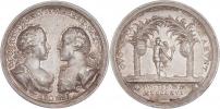 Wiedemann - AR zásnubní medaile 1766 - portréty proti