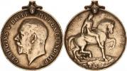 George V. - Válečná medaile "1914-1918" Ag na hraně udělení: 15447 PETER. LARKAN YORK. R.