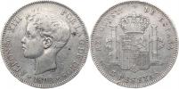 5 Pesetas 1898 SG-V         KM 707; Y. 89      Ag 900  25 g