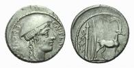 Cn. Plancius.  Denarius circa 55