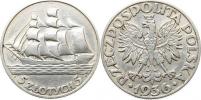 5 Zlotych 1936 - plachetnice          Y# 31