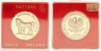100 Zlotych 1981 - kůň s hříbětem "PRÓBA" KM Pr448 orig. etue s červenou výplní
