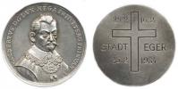 Stříbrná portrétní medaile k 300. výr. Valdštejnovy smrti