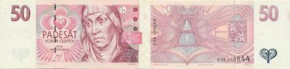 50 Kč 1997 sér. E 70         Baj. CZ 17;  Hej. CZ 21