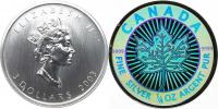 3 Dollars 2003 - javorový list    Ag 9999 (1/4 oz)   hologram