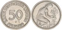 50 Pfennig 1949 G - Bank Deutscher Länder       KM 104