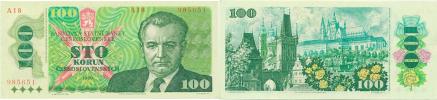 100 Kčs 1989 - Gottwald   sér. A 18       Baj. 106; Hej. 110