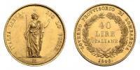 40 Lira 1848 - stojící Italie