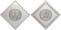 90 let od ražby nejvzácnější čs. oběhové mince 5 hal. 1924 - 2014. Mince / mince, opis. Ag 0.999 (punc) 28x28 mm, 15,49 g. FM-nové, raženo 21 ks