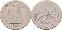 1/4 Dolar 1857 - sedící Liberty