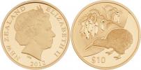 10 Dolar (1/4 Unce) 2012 - kiwi a květy kowhai