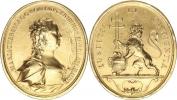 Medaile ke korunovaci na českou královnu 12. 5. 1743 v Praze Poprsí Marie Terezie vpravo