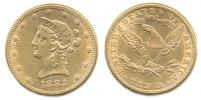 10 Dolar 1882 - hlava Liberty