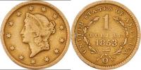 Dolar 1853 O - hlava Liberty