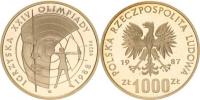 1 000 Zlotych 1987 - XV. zimní OH 1988