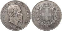 5 Lire 1873 M/BN          KM 8